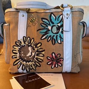 Coach limited edition burlap tote